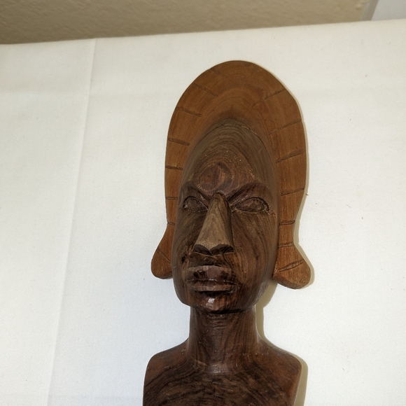 2 pc Vintage Hand Carved African Decor - Picture 7 of 12